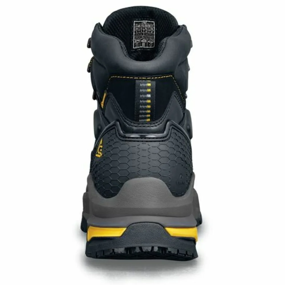 Ace Waterproof Black Leather Work Boots - EH Rated Safety Toe For Men Size 12